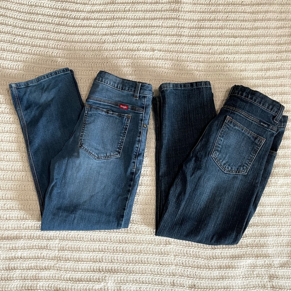 Wrangler Boys 14 Husky Jeans Lot of 2